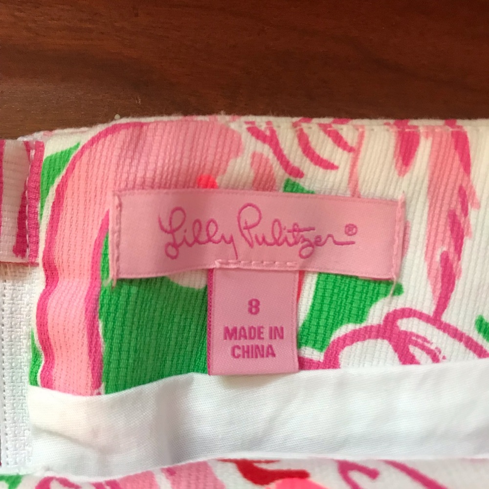 Lilly Pulitzer Pink and Green Skort - Picture 3 of 3